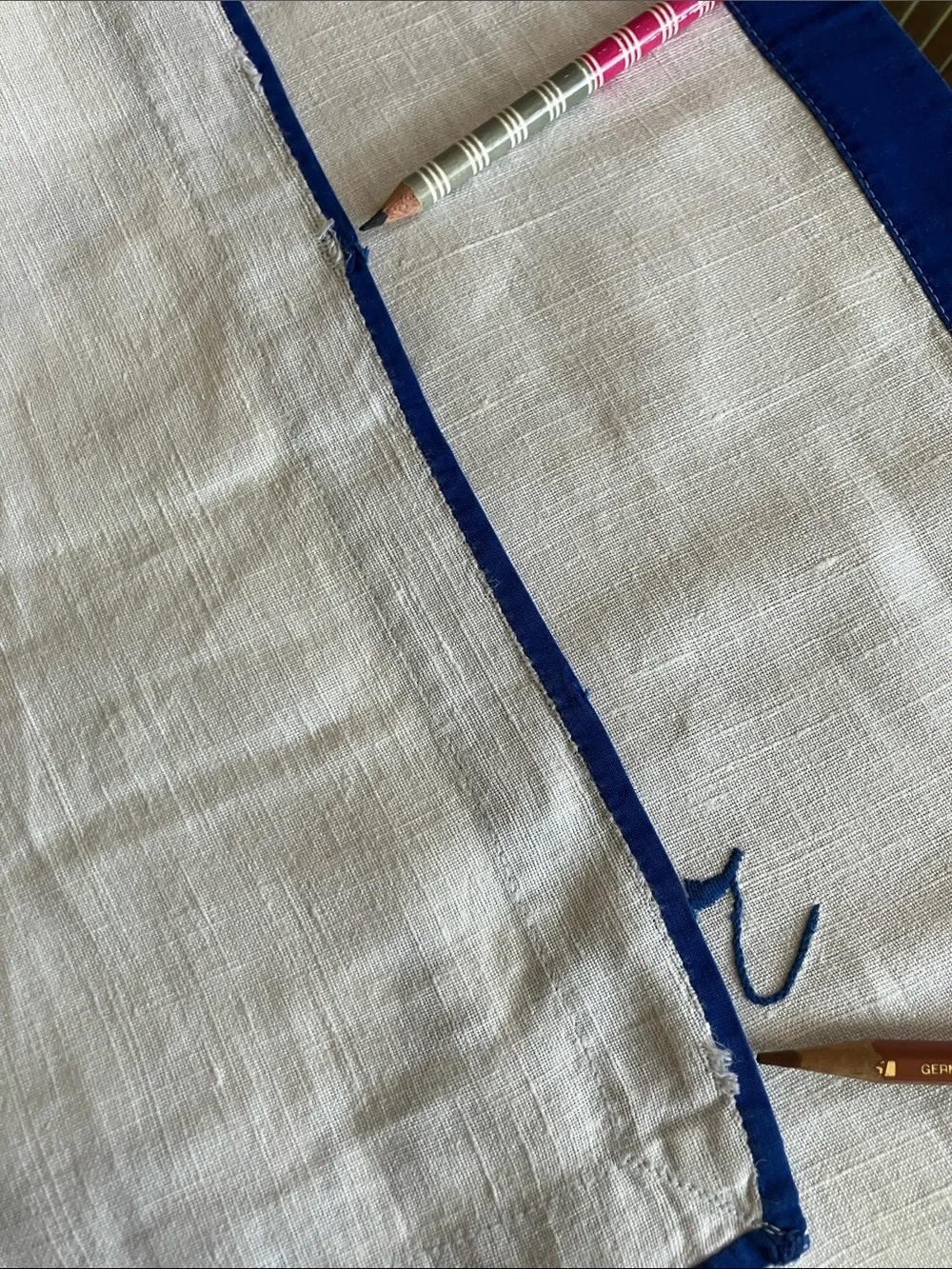 Vintage Swedish large size hand embroidered guest towel dish towel